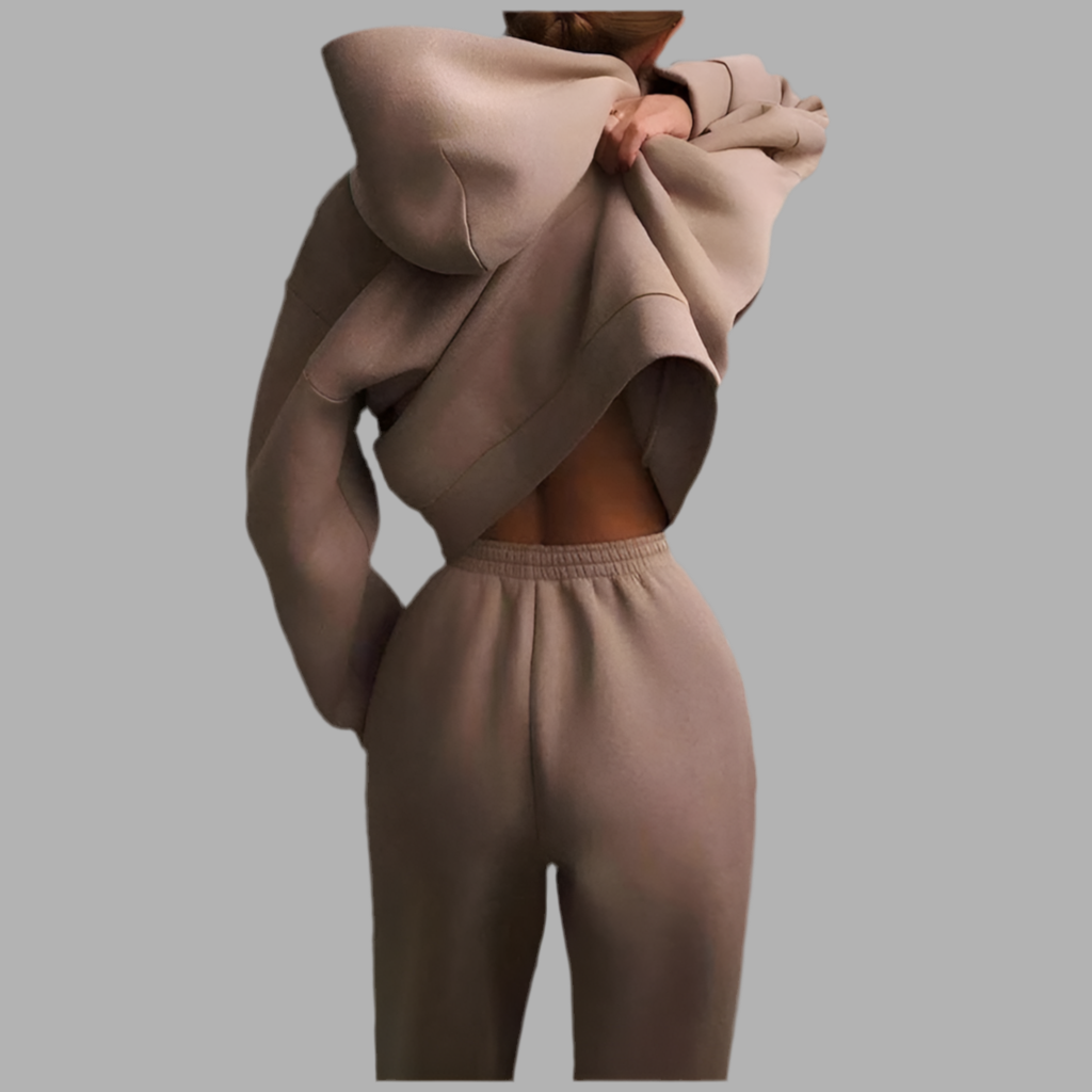 Tweedelige set met hoodie en broek