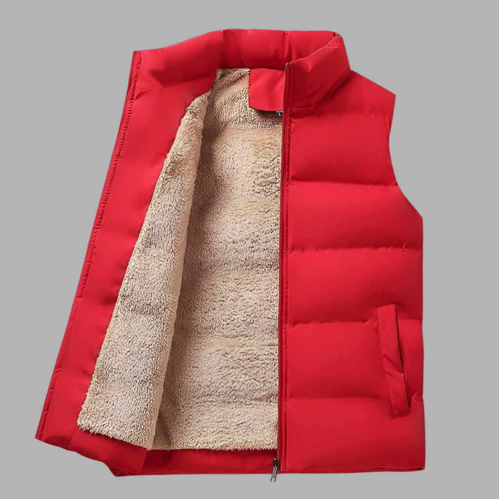 Herens bodywarmer met voering en ritssluiting