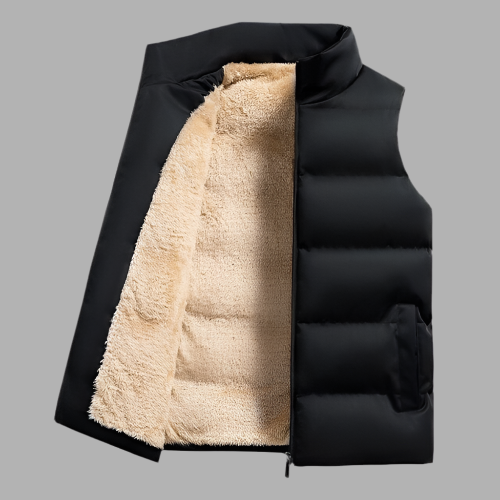 Herens bodywarmer met voering en ritssluiting