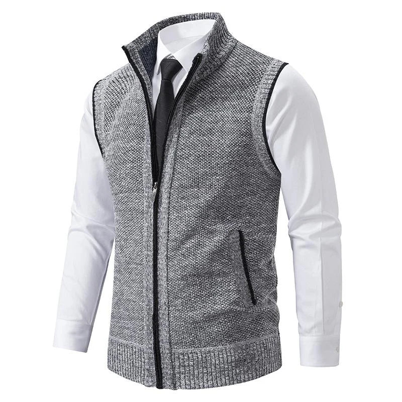Heren bodywarmer met ritssluiting en opstaande kraag