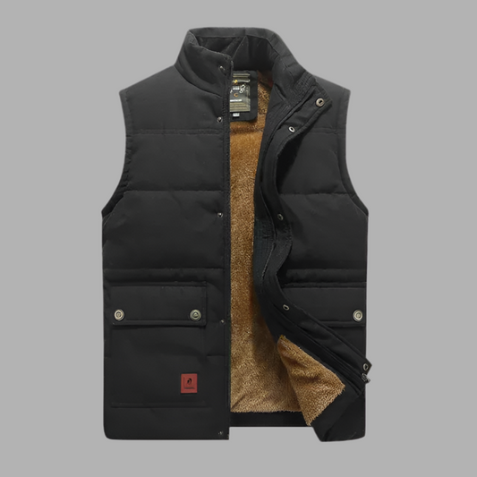 Bodywarmer met voering en meerdere zakken