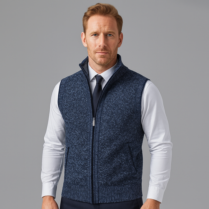 Heren bodywarmer met ritssluiting en opstaande kraag
