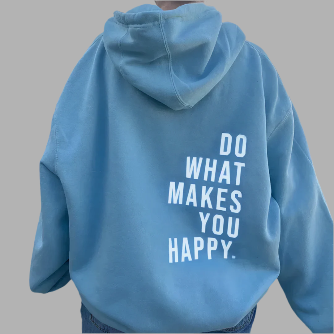 Hoodie met capuchon en tekstprint