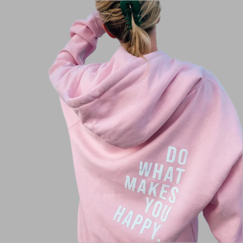 Hoodie met capuchon en tekstprint