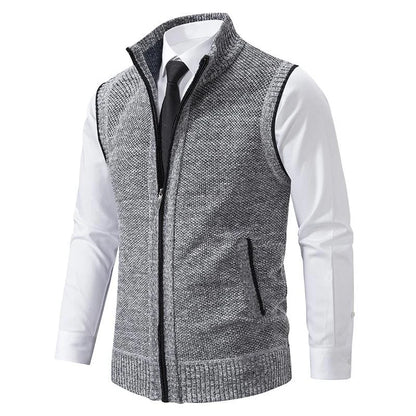 Heren bodywarmer met ritssluiting en opstaande kraag