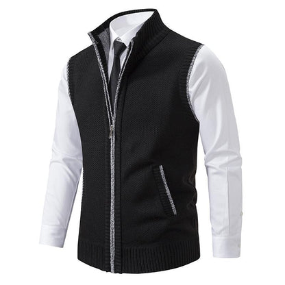 Heren bodywarmer met ritssluiting en opstaande kraag