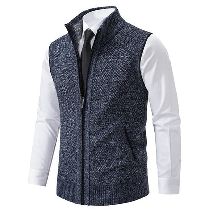 Heren bodywarmer met ritssluiting en opstaande kraag